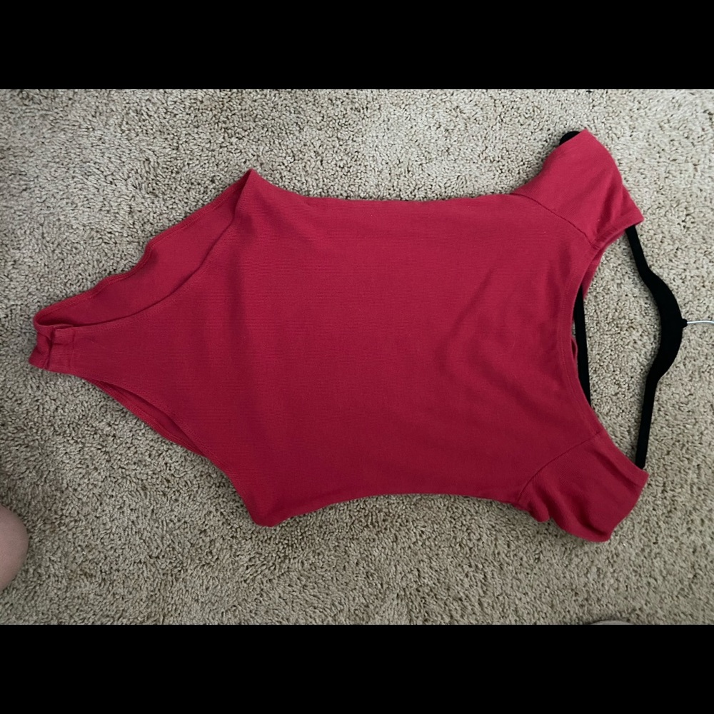 Red body Suit never worn size M